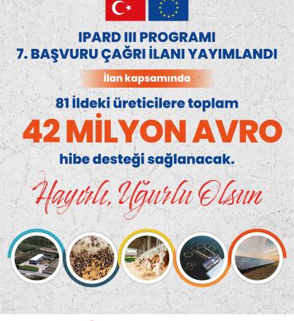 TKDK IPARD III Programı 7. Başvuru Çağrı İlanı Yayımlandı!