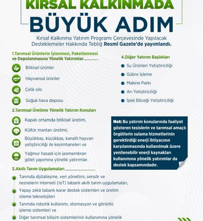 Kırsal Kalkınma Desteklerinde Yeni Dönem Tebliği Yayınlandı! (KKYDP 2026)