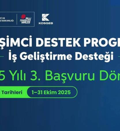KOSGEB Girişimci Destek Programı İş Geliştirme Desteği 2025 Yılı 3. Dönem Başvuruları Başladı!