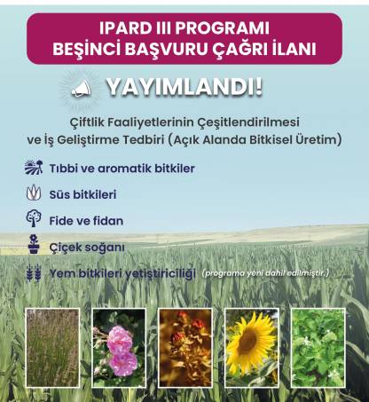 TKDK IPARD III Programı 5. Başvuru Çağrı İlanı Yayımlandı!