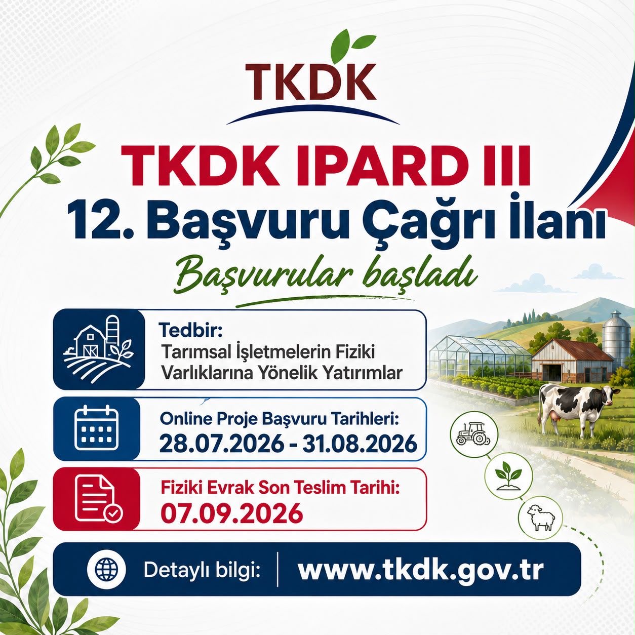 TKDK - IPARD III Programı 12. Çağrı İlanı Yayımlandı!