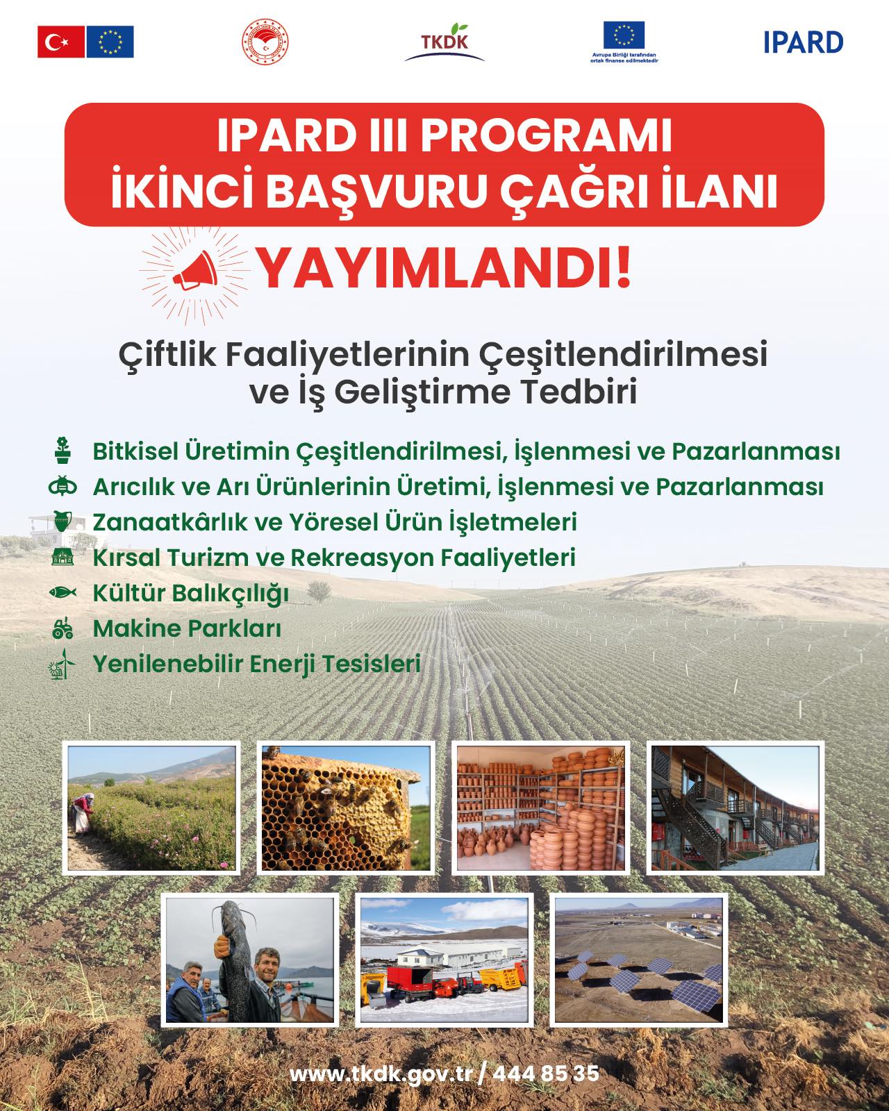 TKDK IPARD III Programı 2. Başvuru Çağrı İlanı Yayımlandı!